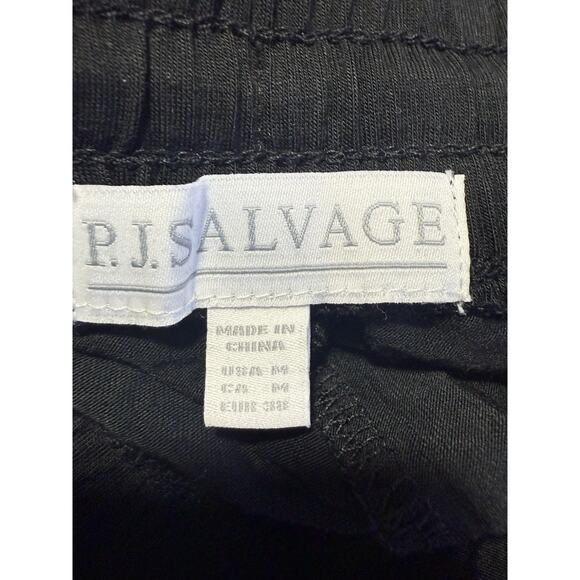 PJ Salvage Women's Basic Open Leg Lounge Pants Black Size Medium W/tag *READ - Picture 11 of 13